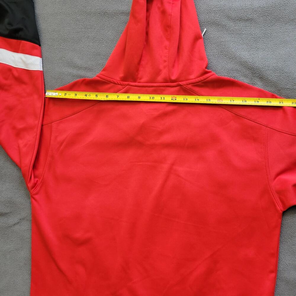 CHICAGO BLACKHAWKS Fanatics Hoodie Sweater Mens Medium Red Breakaway Lace Up - Picture 7 of 15